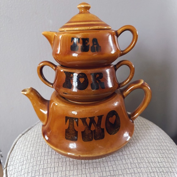 Kitchen | Vintage Stacking Teapot Set Tea For Two Circa 197s | Poshmark